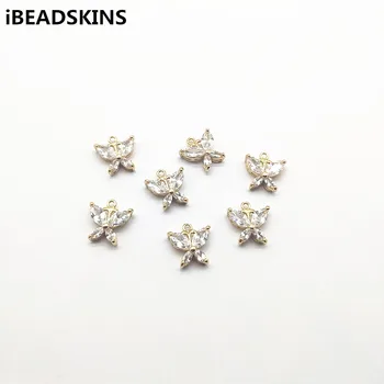 

New arrival!14x13mm 30pcs Copper/Zircon butterfly Charm for Jewelry Findings Necklace Earrings parts,hand Made Jewelry DIY