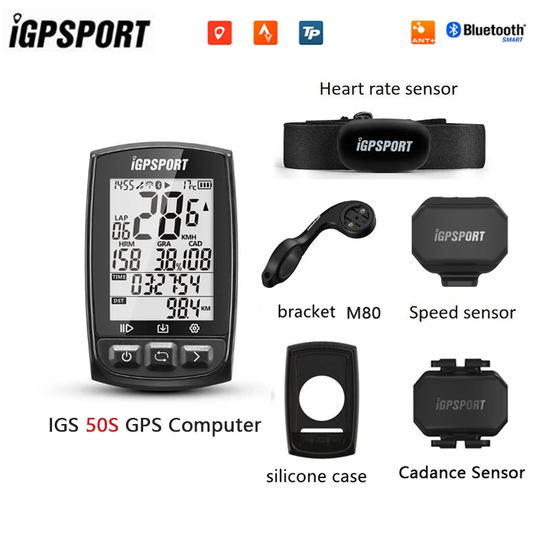 Велокомпьютер iGPSPORT iGS50S ANT + Bluetooth 5 0 водонепроницаемость IPX7 беспроводной цифровой