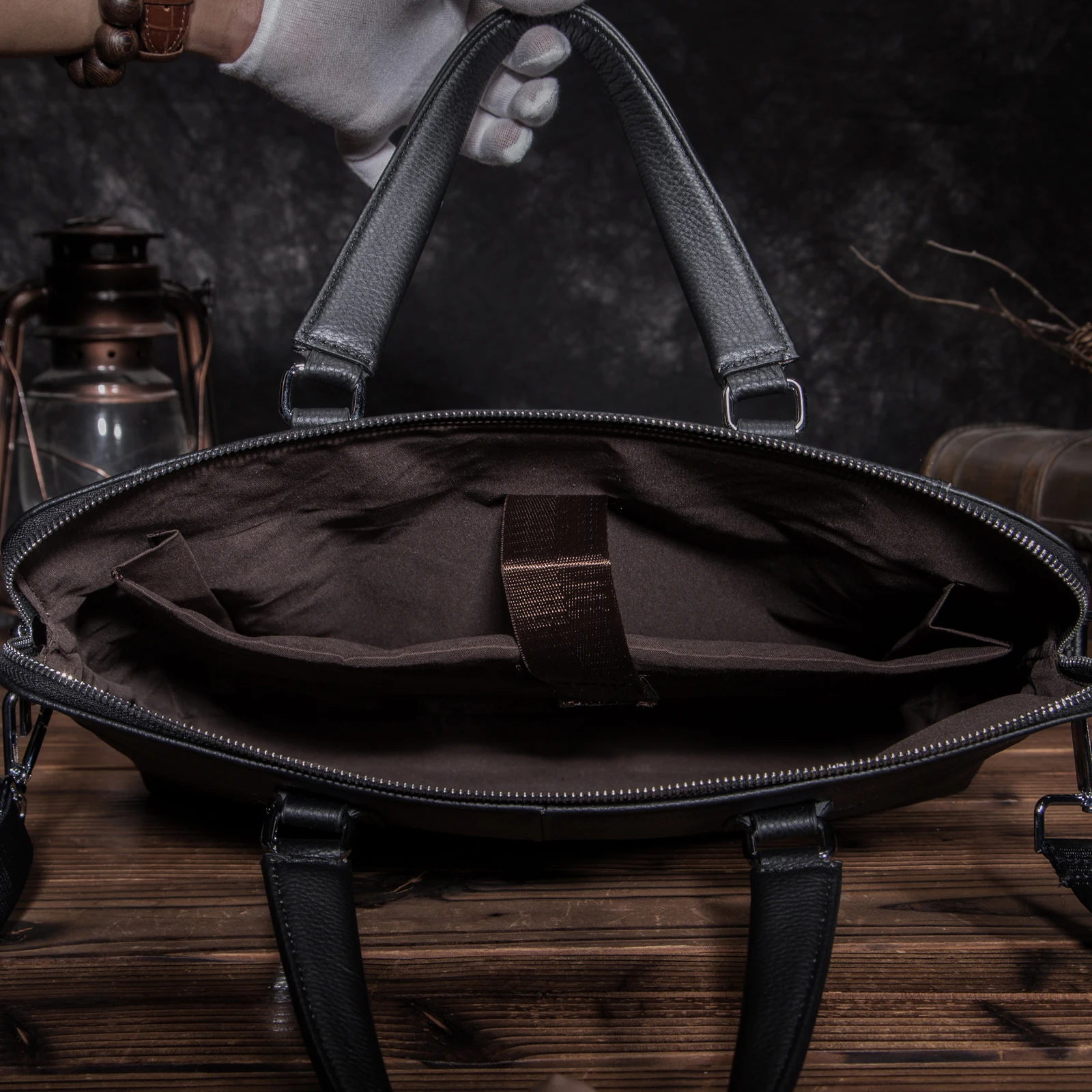 Мужской деловой портфель из высококачественной кожи для офиса кейс ноутбука 15