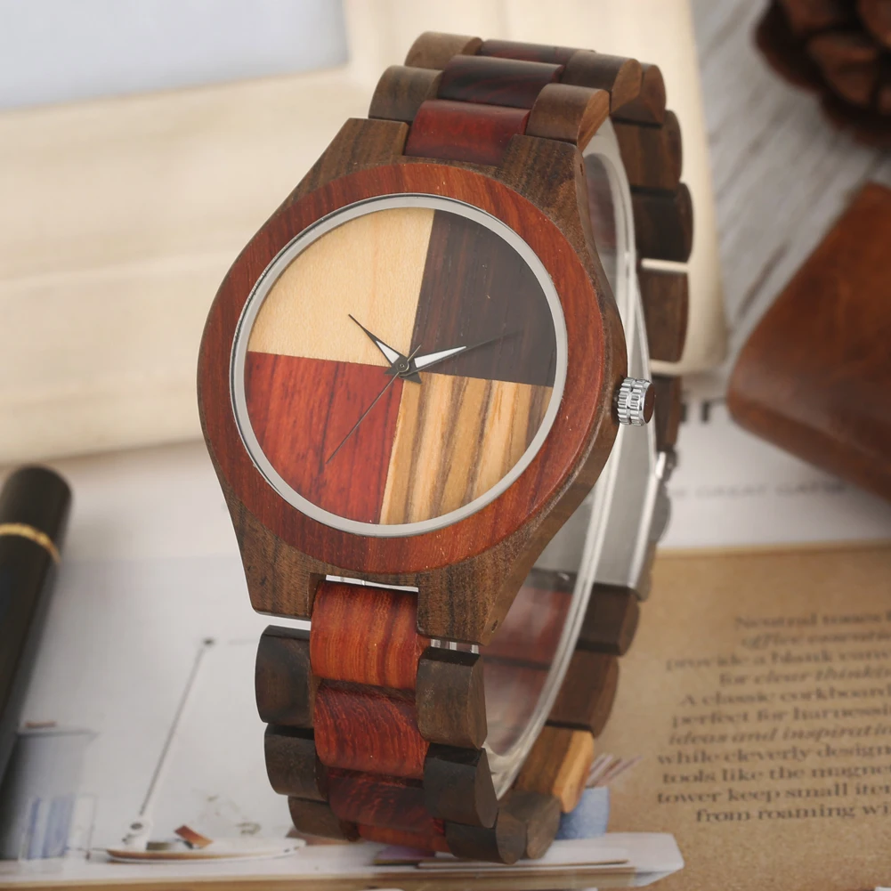 Кварцевые деревянные часы для мужчин лаконичные светящиеся указатели циферблат деревянные часы прочный деревянный ремешок наручные часы для женщин