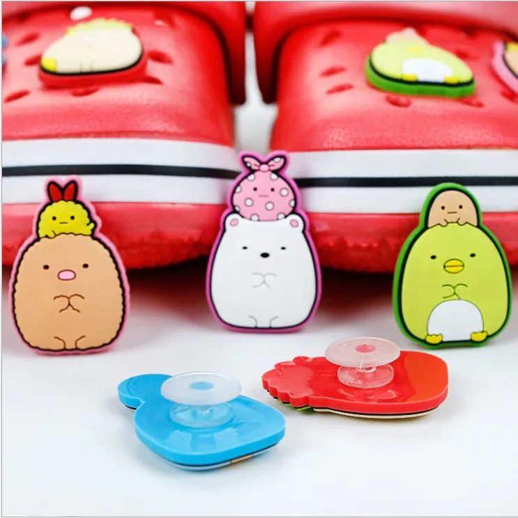 Япония Sumikkogurashi обувь цветок крест ПВХ пляжная обувь аксессуары отверстие обувь Пряжка JIbiz подарок для детей