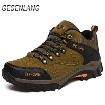 

2020 Autumn Men's Hiking Shoes Suede Wearable Non-Slip Anti-Collision Outdoor Mountain Climbing Hunting Trekking Trail Sneakers