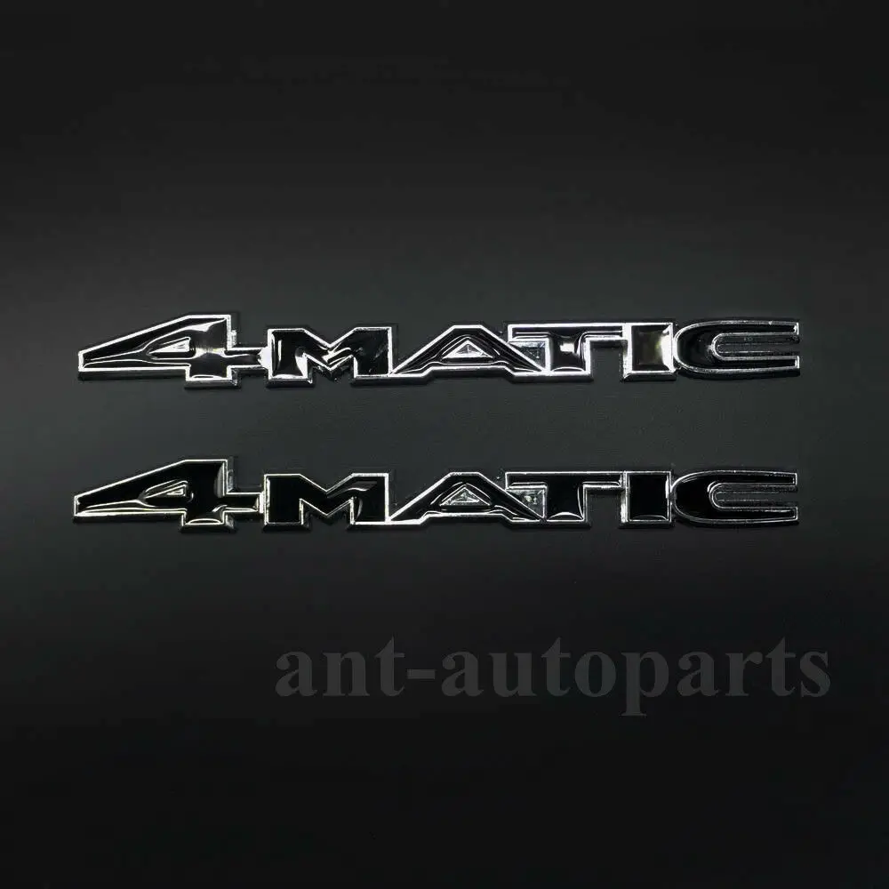 

2pcs Metal Black 4MATIC Car Trunk Rear Tailgate Emblem Decal Sticker Badge Turbo