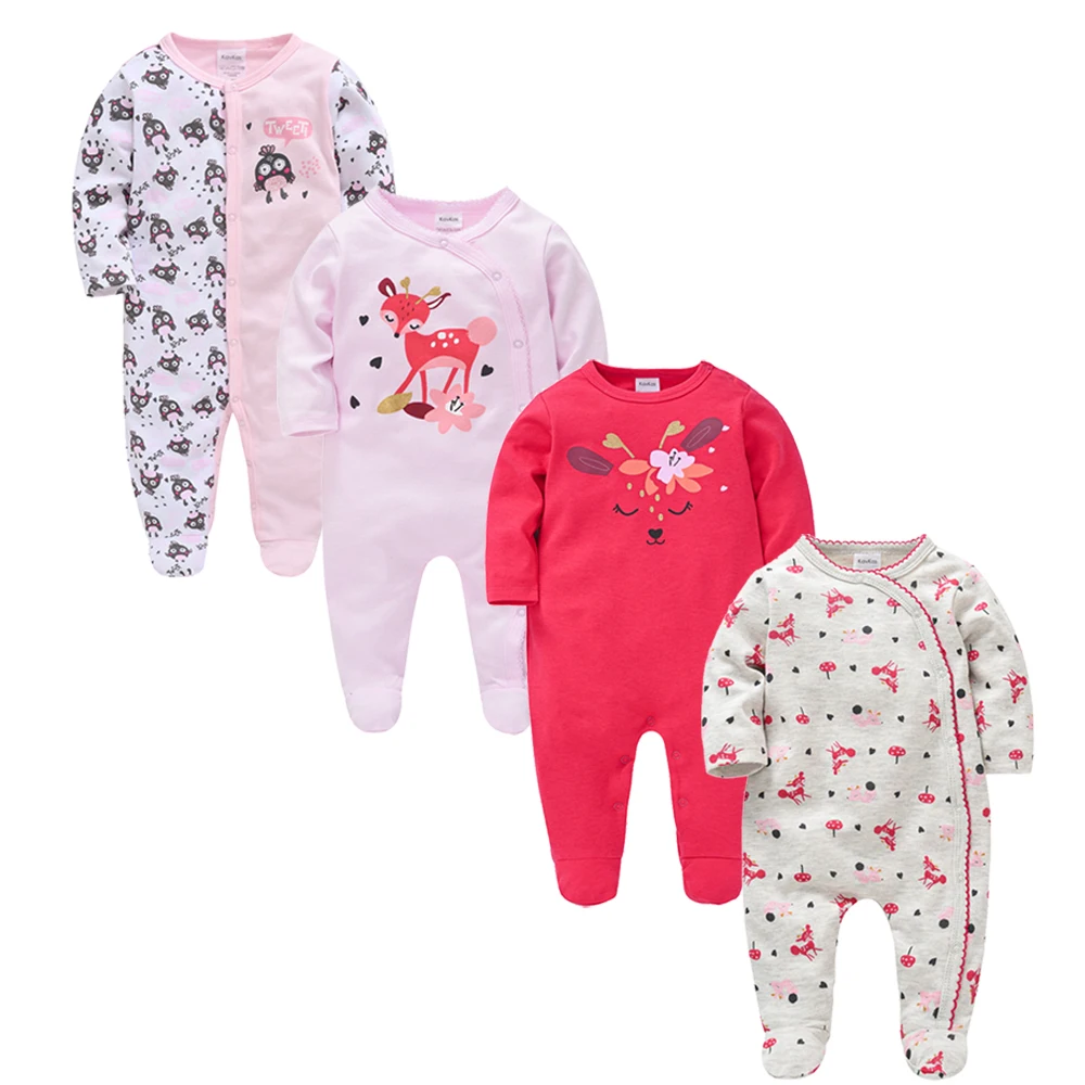 Infant Romper 3 4 Pcs/Lot Baby Girls Boys 0-3 Months