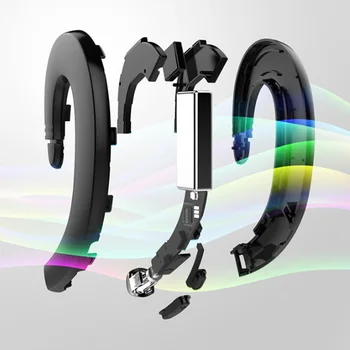 

2020 F700 Bluetooth Headphone Hands Free Long Standby Portable Mono Wireless Simulation Bone Conduction Earhook Stereo Ergonomic