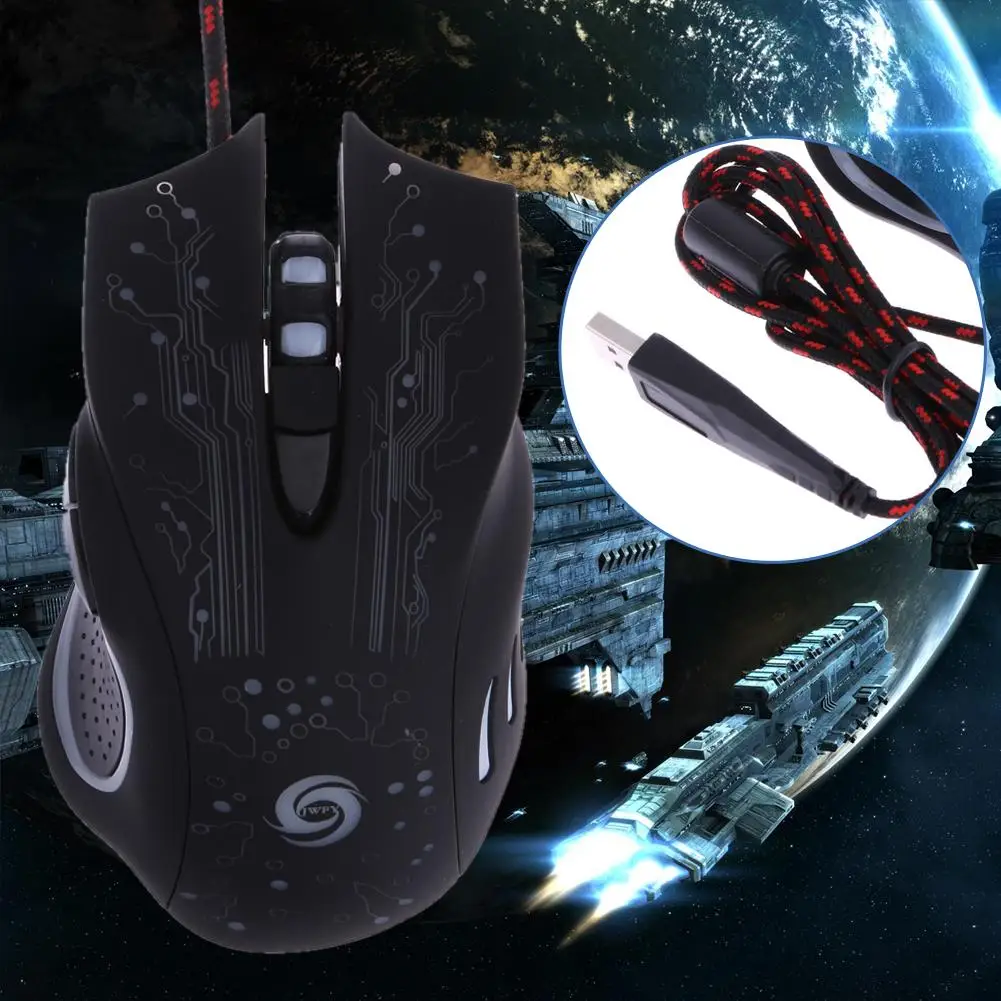 USB Проводная игровая мышь 5500 точек/дюйм регулируемая светодиодная оптическая