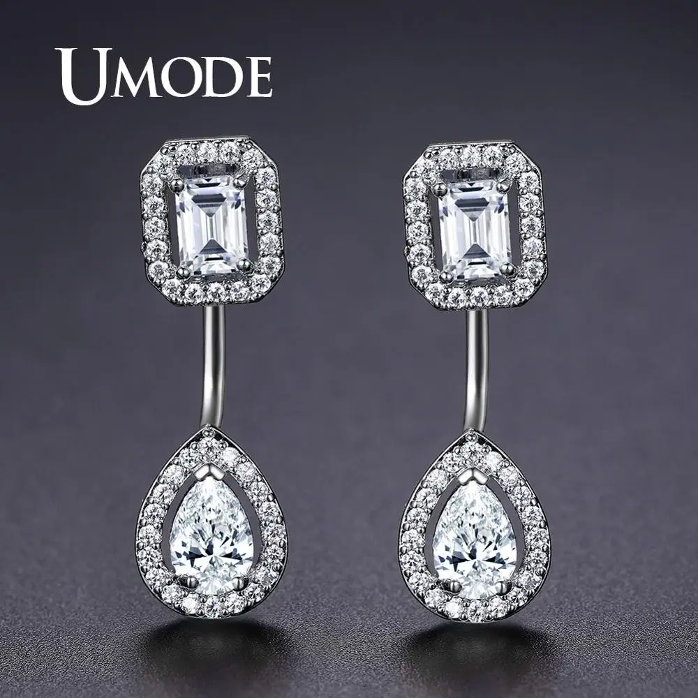 UMODE, женские Геометрические Роскошные свадебные серьги, циркониевые индийские серьги, корейские серьги, винтажные ювелирные изделия, подарки для девочек UE0605B