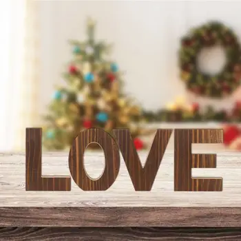 

LOVE/FAMILY Freestanding Decorative Wooden Letters Sign Rustic Home Living Room Bedroom Decorations Wedding Housewarming Gift1