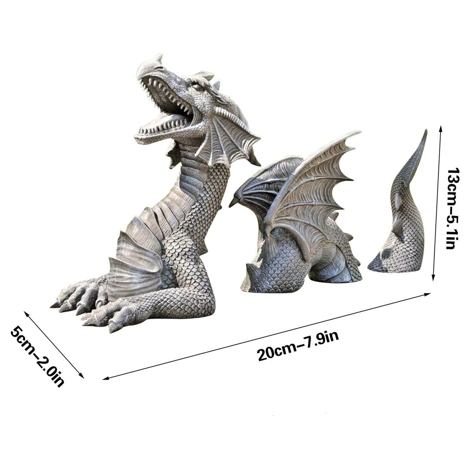 Deko Figur Steampunk Halloween Gothic Dekoration Drachenfigur Fantasy Dragon Art
