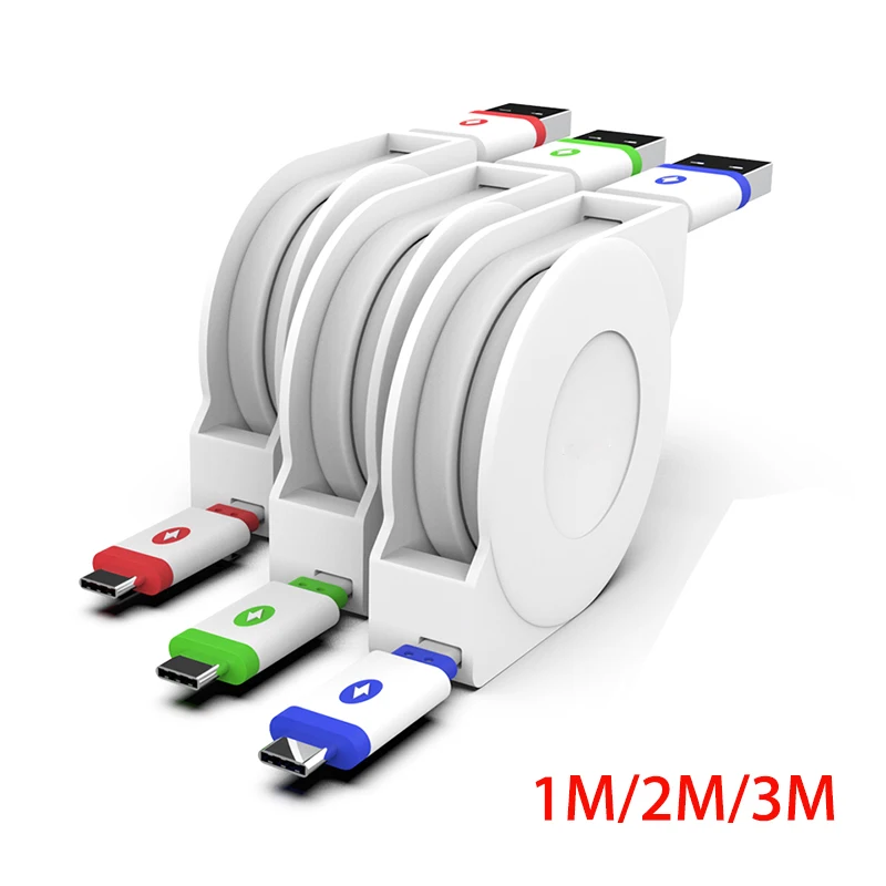 USB-кабель Type-C, 2 м, 3 м, выдвижной кабель для Samsung, Huawei, Xiaomi, портативный зарядный кабель Type-C, мобильный телефон, кабели для зарядки USB-кабель Type-C, 2 м, 3 м, выдвижной кабель для Samsung, Huawei, Xiaomi, портативный зарядный кабель Type-C, мобильный телефон, кабели для зарядки