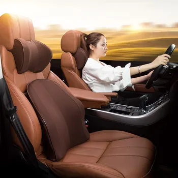 

Car headrest Vehicle pillow Waist pillow Car pillow Memory cotton Care for the head and neck