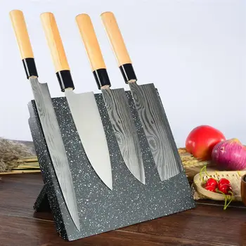 

Magnetic knife Holder Kitchen Knife Stand Bar Strip Wall Magnet Block Aluminum For Knives Storage Cooking Accessories