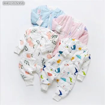 

Baby Sleeping Bag Winter 100% Muslin Toddler Sleeping Bag Thick Baby Sleepsacks Full Sleeve Infant Baby Toddler Sleep Sack 1-5Y