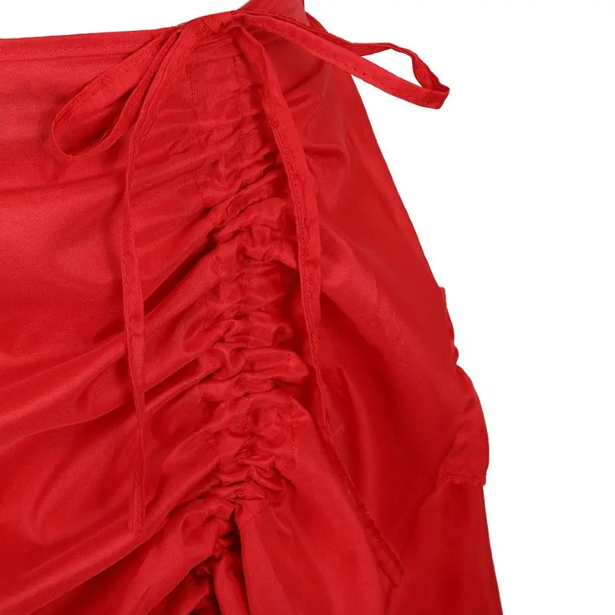 Women Steampunk Gothic Irregular Ruffles Pirate Skirt Asymmetrical Pleated High Low Dancing Skirts Plus Size Halloween Costumes 6