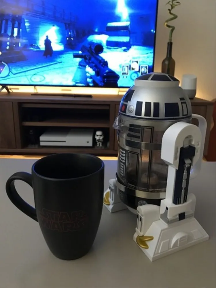 Кофейник 960 мл Домашний Мини Звездные войны R2-D2 ручная Кофеварка французский прессованный кофейник портативная Кофеварка турецкий кофе