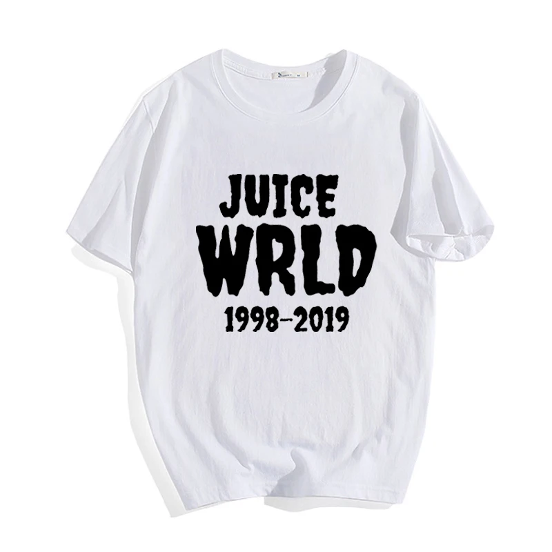 Juice Wrld/Летняя женская/Мужская Футболка Harajuku с круглым вырезом и короткими рукавами хлопковые футболки для мальчиков и девочек модная футболка с круглым вырезом для подростков