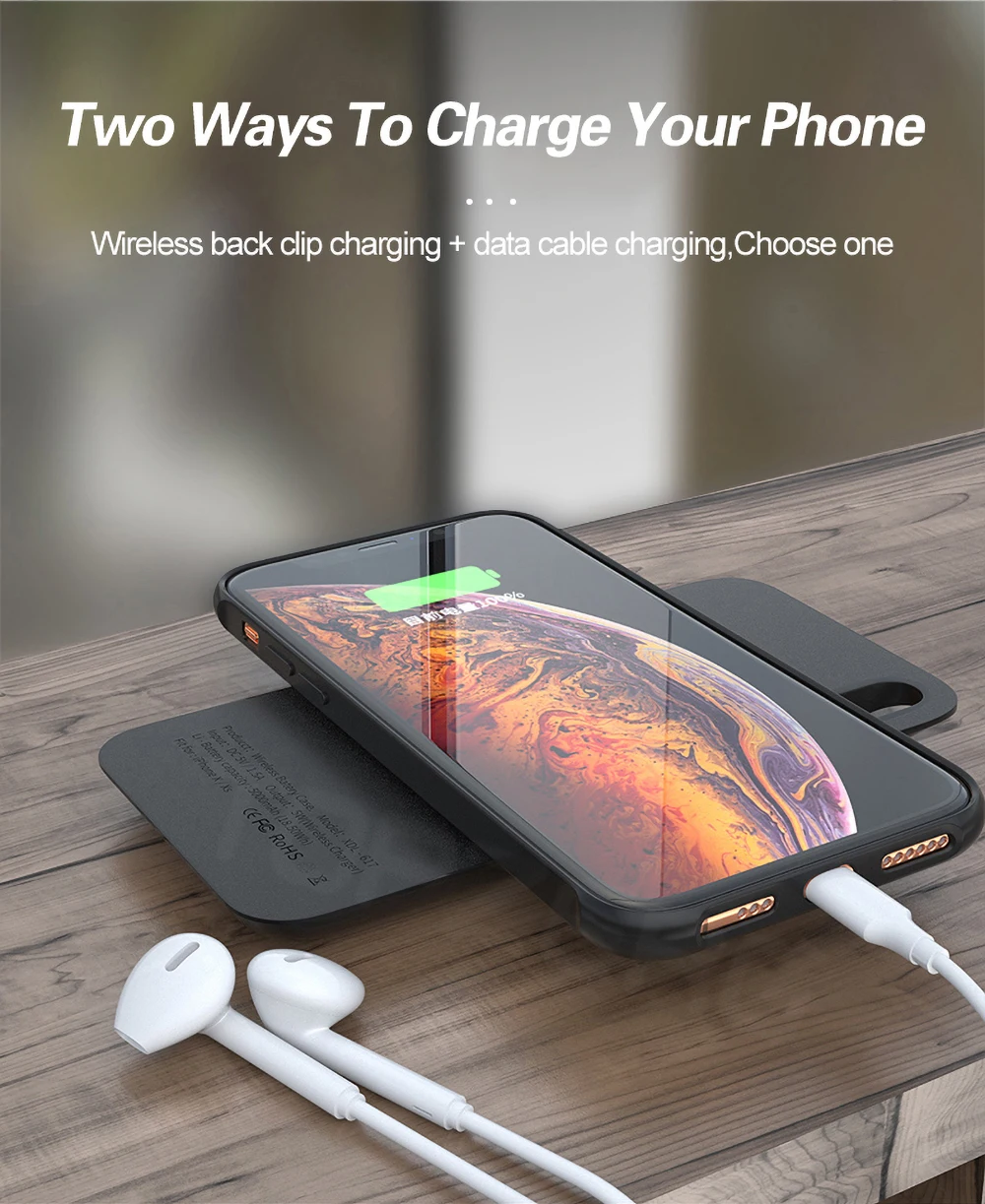 Чехол для аккумулятора для iPhone X XS XR XS MAX чехол для зарядного устройства 5000 мАч чехол для зарядного устройства для iPhone 11 Pro Max чехол для задней панели аккумулятора