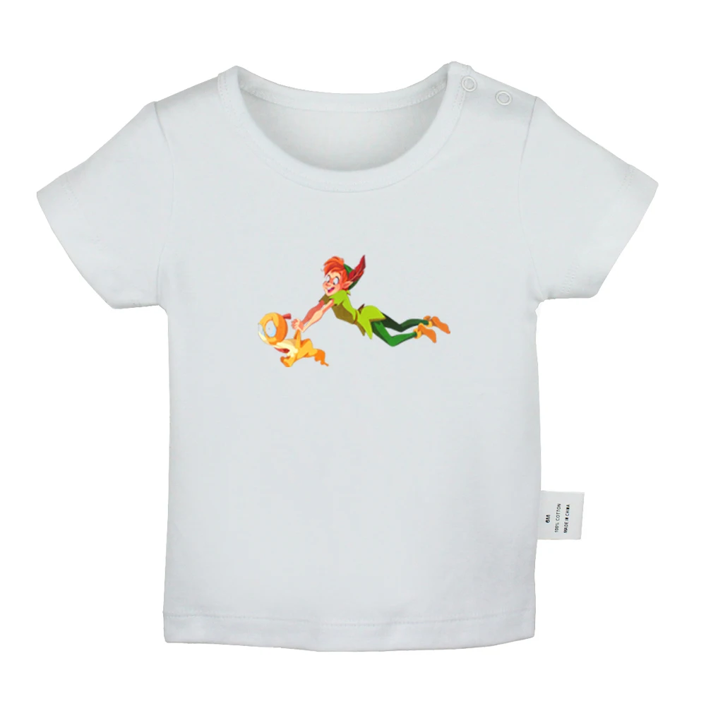 Футболки с надписью «You Can Fly Peter Pan» и «Pokemon Peter» и «Wendy» для новорожденных мальчиков и девочек футболки с короткими рукавами с графическим принтом для малышей