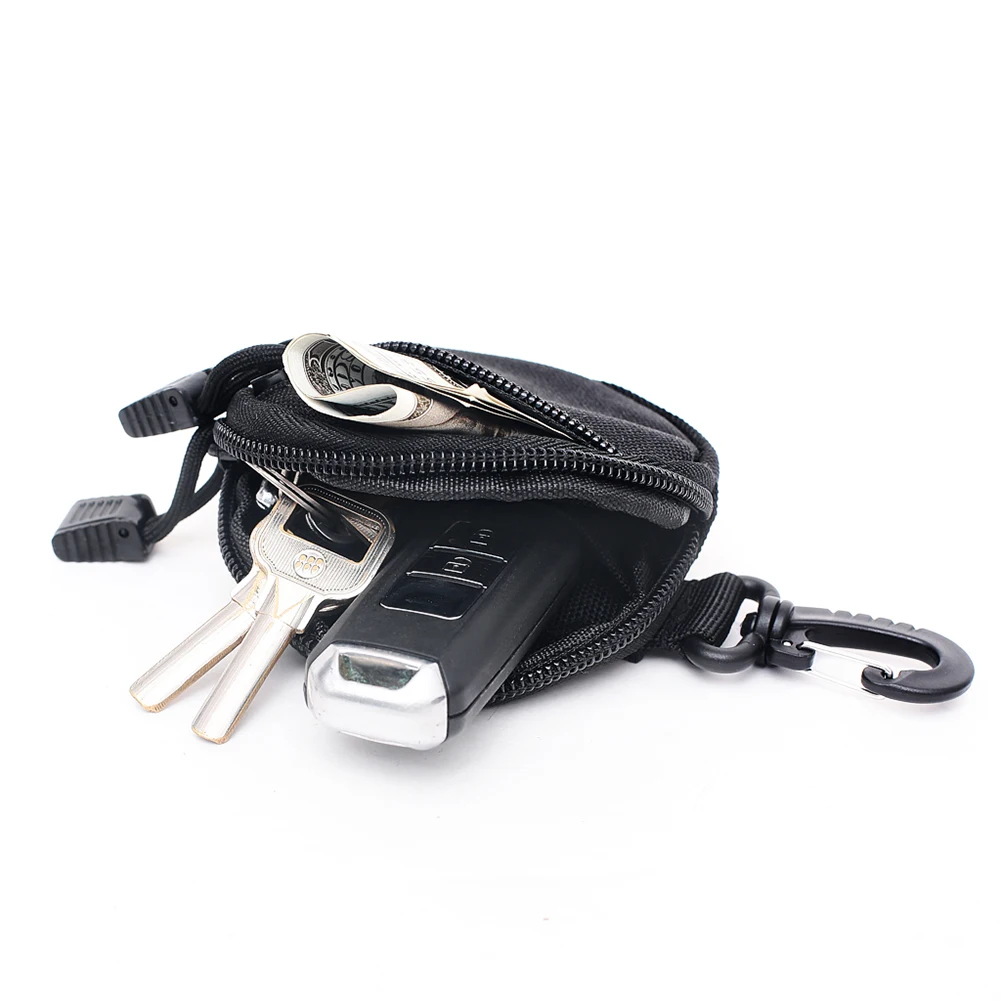 Men Women Zipper Coin Purses Hunting Mini Multifunction EDC Pouch Keychain Wallet Bag Key Holder Outdoor Tool Military Travel