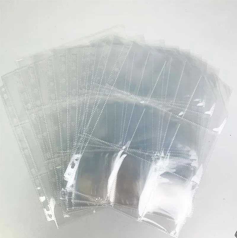 10PCS Album Cards Holder Album Page Collection Trading Game YuGiOh Card Transparent Binder Folder Storage Card Cover trading card binder,card album,card sleeves holder,yugioh cards,card holders