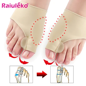 

2pcs=1Pair Toe Separator Hallux Valgus Corrector Feet Bone Thumb Adjuster Toe Separator Pedicure Socks Pain Relief Bunion Device