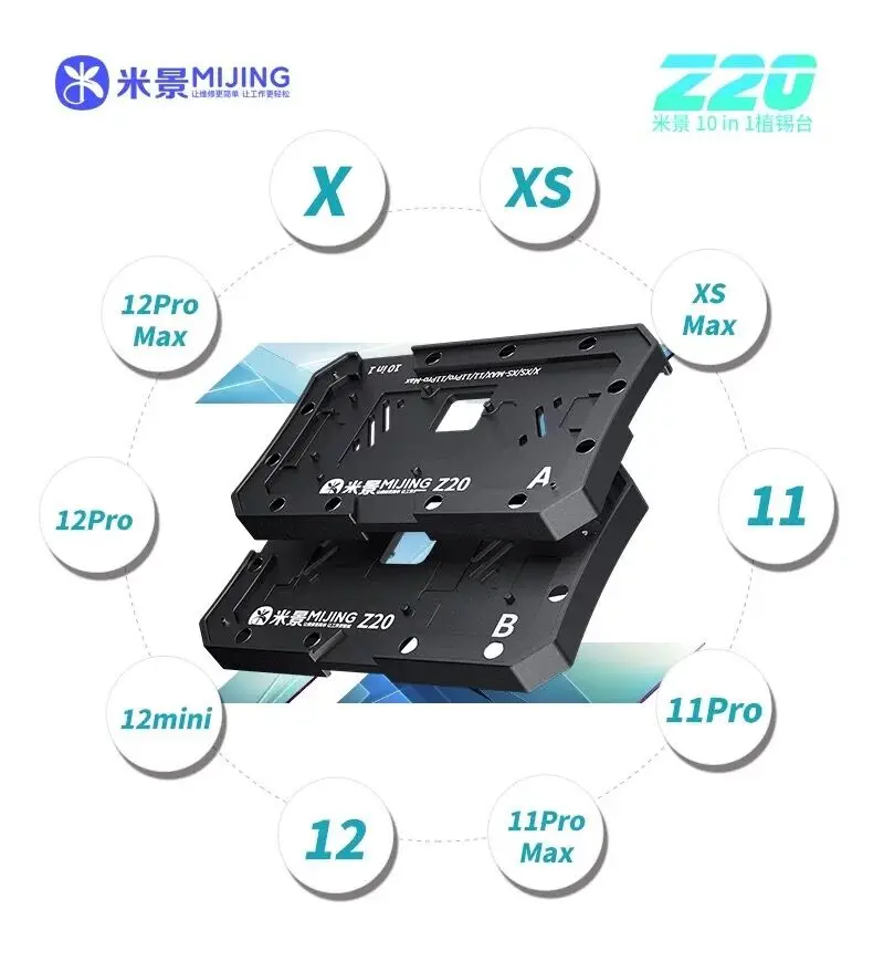 MIJING Z20 10 в 1 средний слой посадки Оловянная платформа для iPhone X-12mini/12 Pro Max