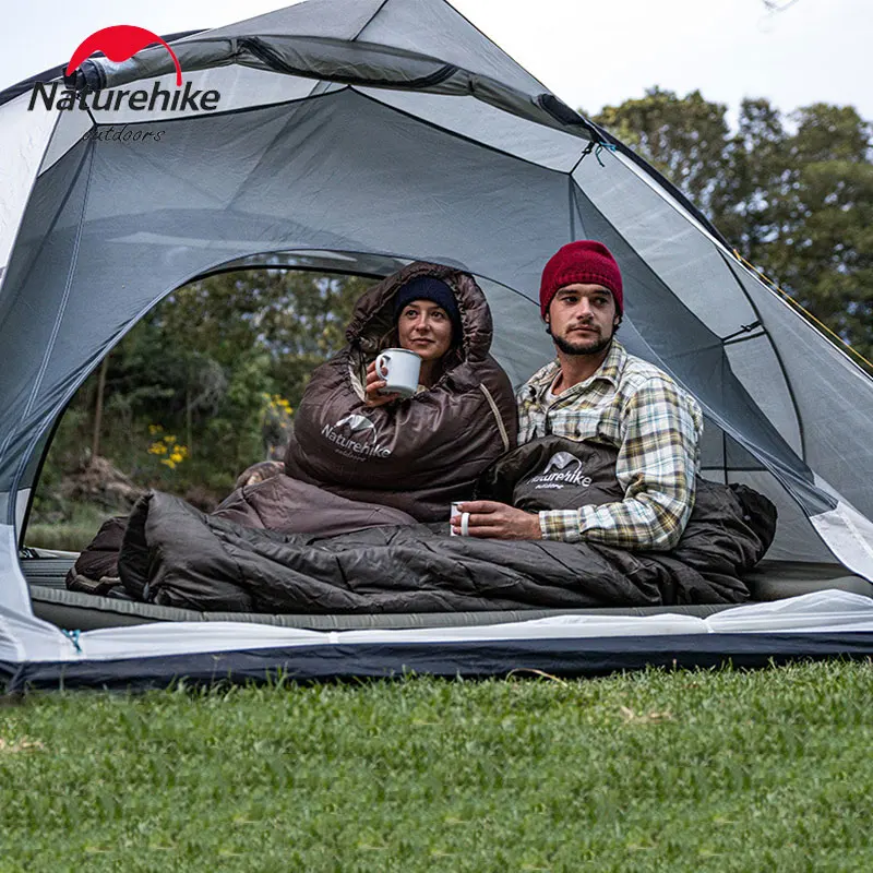 Naturehike U Series Camping Sleeping Bag Envelope Splicing Form Double Sleeping Bag Keep Warm Cotton Down Travel Quilt