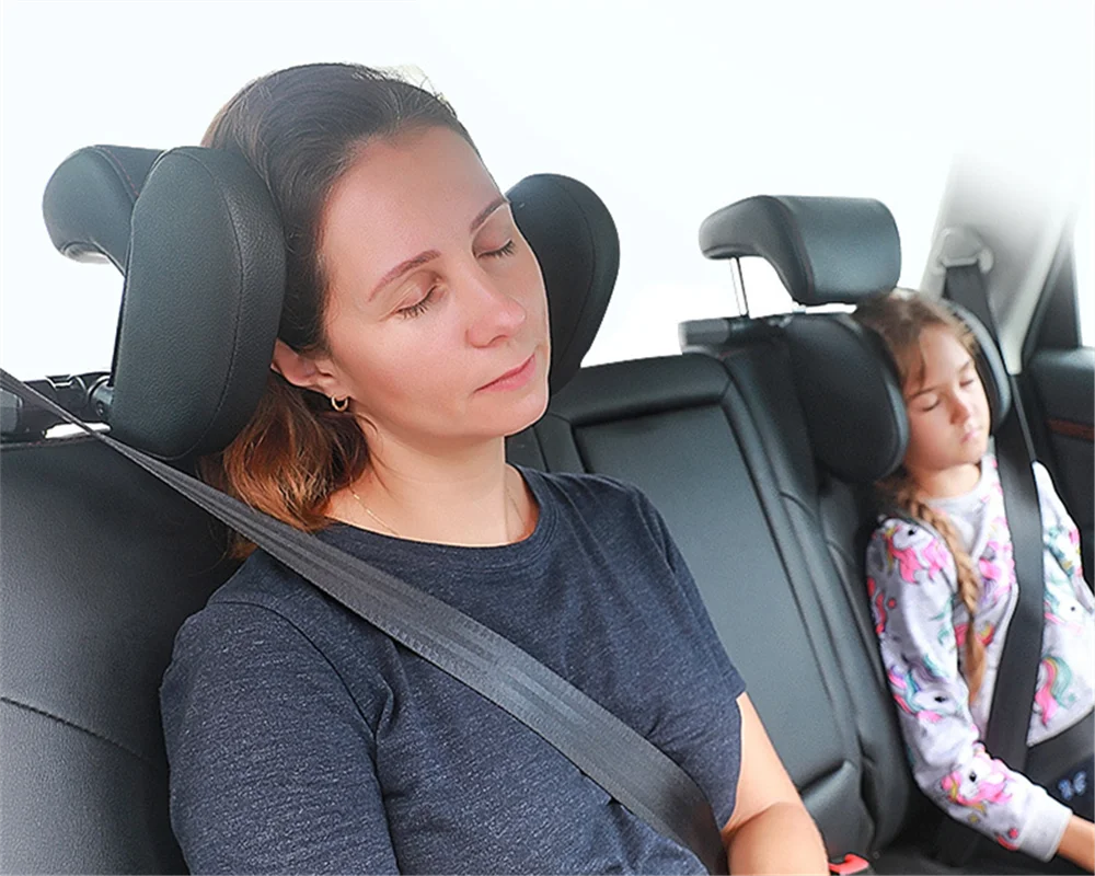 Автомобильная подушка с эффектом памяти, подголовник для детей и взрослых, подушка для поддержки головы, шеи, спины, дышащая, мягкая, удобная, практичная