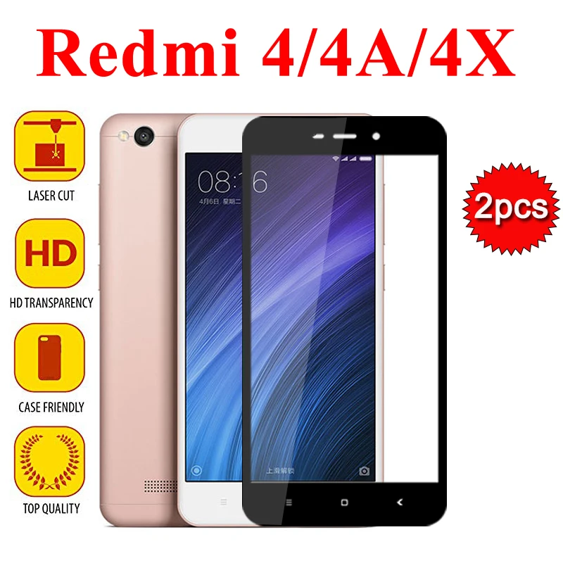 2 шт./лот ksiomi redmi 4x Защитное стекло для xiaomi note 4 4a pro закаленное Защита экрана xiomi xaomi