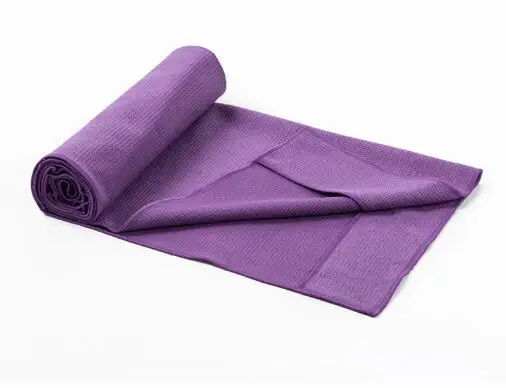 FX 185* 63cm Non Slip Yoga Mat Cover Towel with Fixed Pocket Blanket Sport Fitness Exercise Pilates Towel Exercise Mats - Цвет: Фиолетовый
