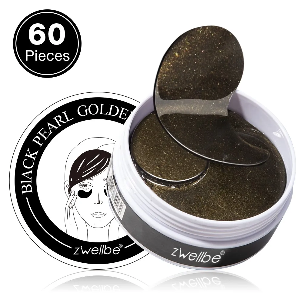 Black Pearl Golden Eye Masks 60pcs Hydrogel Patches Repairing Wrinkle Remover Dark Circle Anti Age Moisturizing Under Eye Mask