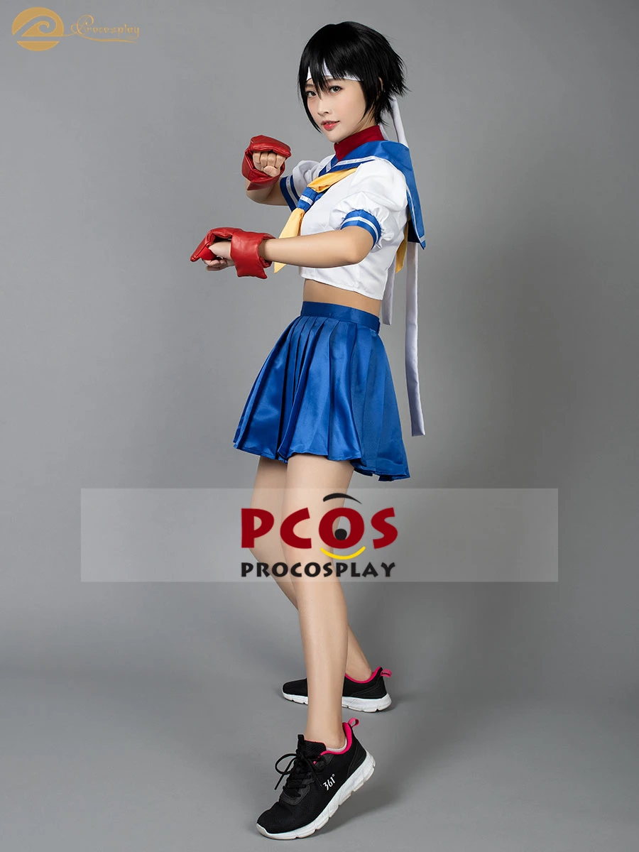 ProCosplay! Игра высокий уличная матросский наряд отбеливающая серия Chun Li Ion аккумулятор Косплэй костюм для женщин mp000353