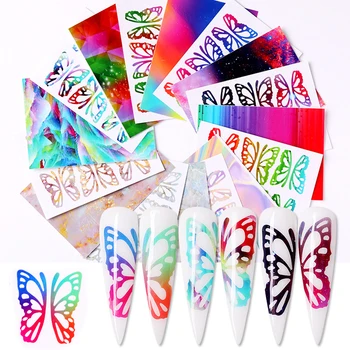 

1 Sheet Nail Sticker Butterfly Series Sticke Transfer Lovely Decals Decoration Nail Art Accessories DIY Design