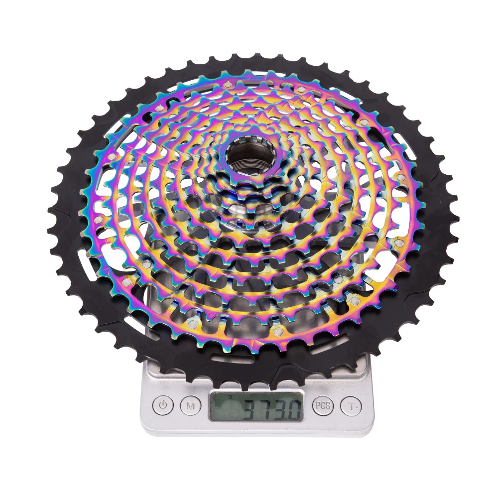 ZTTO MTB 11 Speed 9-50T 9-46 ULT Cassette XD freehub Golden Rainbow Silver Steel Durable Sprocket Lightweight 11s 9-50 k7