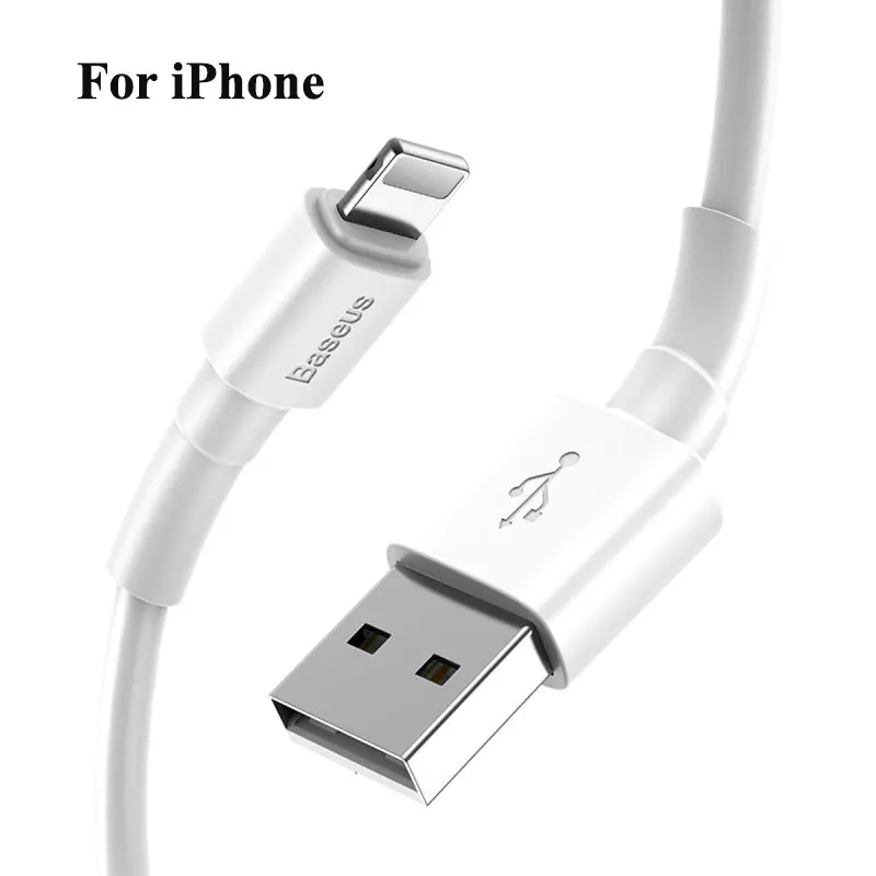 For iPhone Cable Кабель usb type-C Baseus для Redmi K20 Pro iPhone Xs Max Кабель зарядного устройства адаптер USB C кабель type C провод Micro USB кабель - Color: For iPhone Cable
