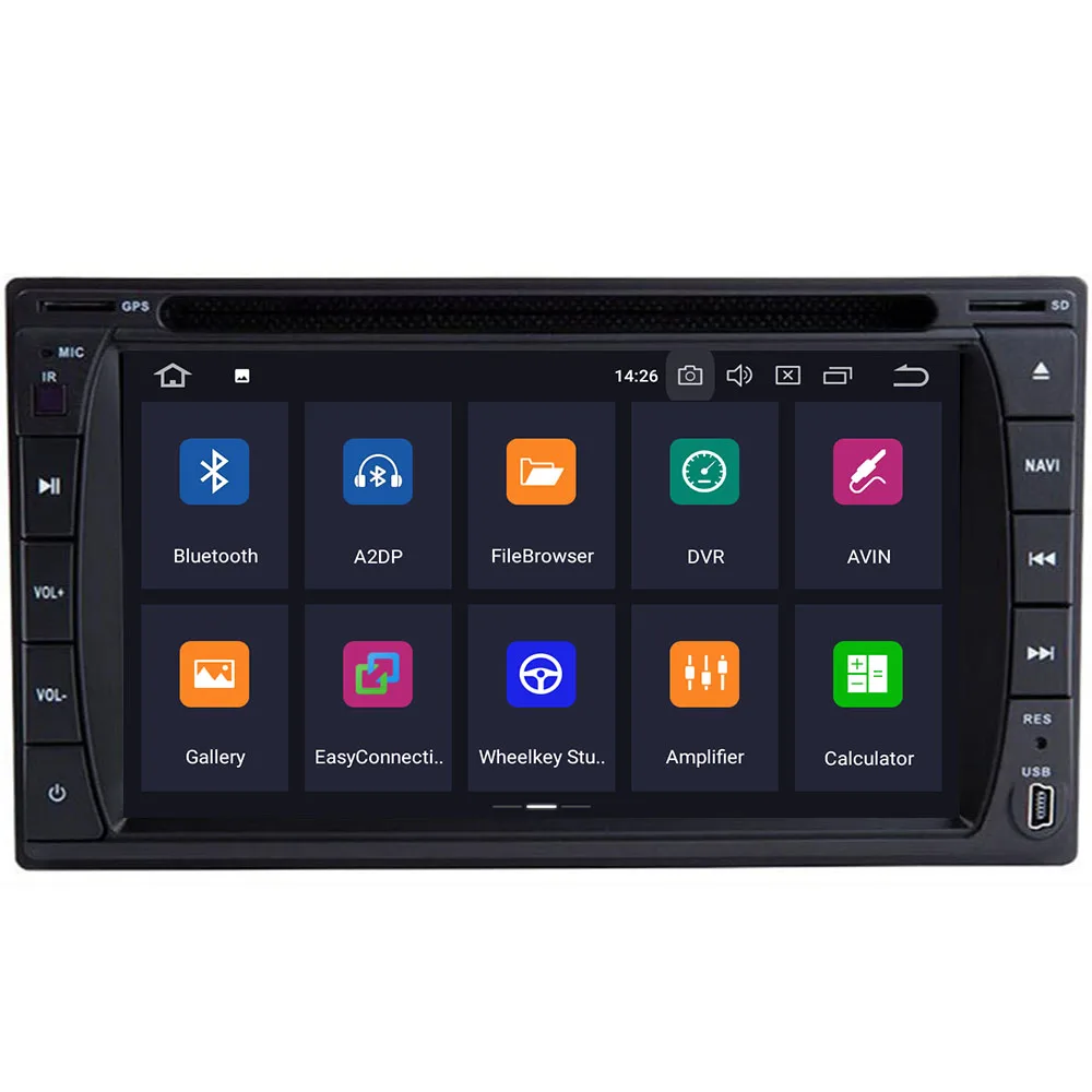 Perfect 8 Core Android 9.0px5 Car Radio auto DVD CD Player GPS Navigation Multimedia For Nissan For Toyota Most of 2DIN 173*98 size Unit 1