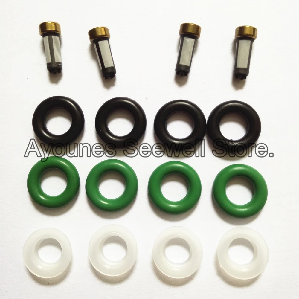 Fuel injector repair kit service kits fit for Nissan Sentra Fuel Injector #FBJB100 FBJC100 16600-5L700 166005L30 AY-RK010 4sets