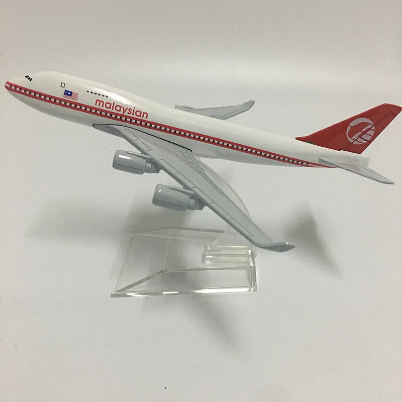 JASON TUTU модель самолета 16 см малайзийские авиалинии Boeing b747 1:400 Литые металлические