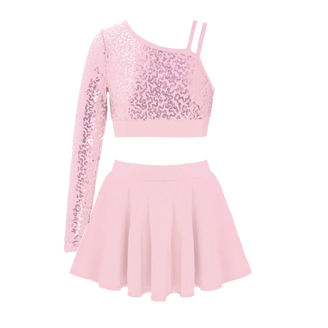 Kids Sequins Gymnastics Ballet Leotard 