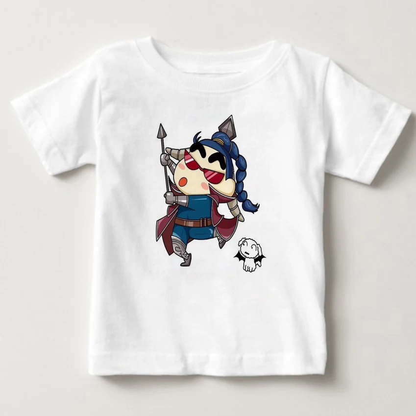 

2020 New LOL T Shirt O-Neck Style Hero Avengers Hot Game Tee Shirts Crayon Shin Chan Children Printing Short Sleeve T Shirt