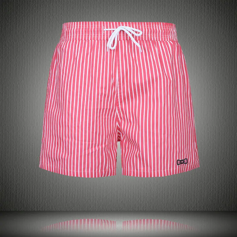 Pantalones cortos de playa para hombre, Bermudas para surfear en el gimnasio, playa, a rayas