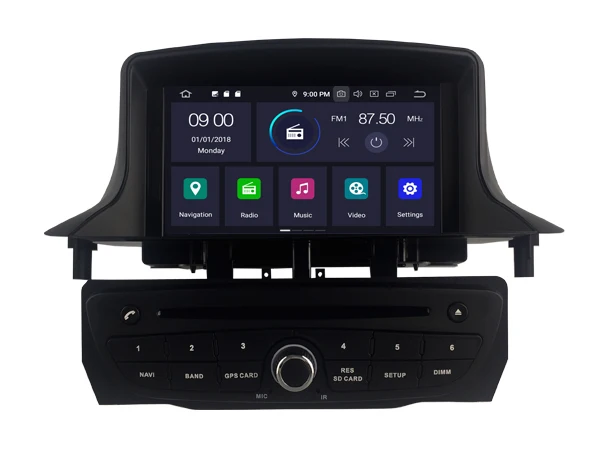 Perfect RUISO 4g+64g 8-Core Car DVD Player Android 9.0 for RENAULT Megane III  car multimedia auto stereo 1080P gps wifi dvr dab obd ips 18