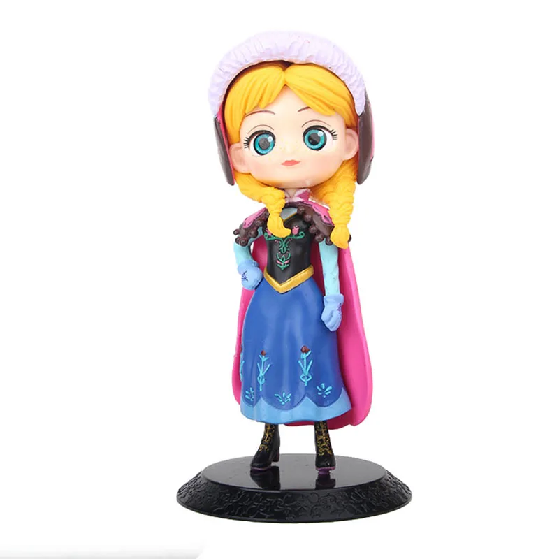 Принцесса Дисней Q версия персонажи Белл Жасмин Принцесса ПВХ фигурка куклы KidsToys для детей подарок на день рождения D40D