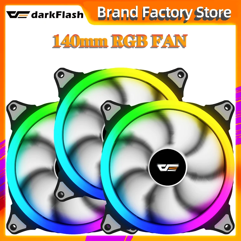 Darkflash CS140 aura синхронизации ПК компьютер чехол вентилятор rgb настроить led 140 мм