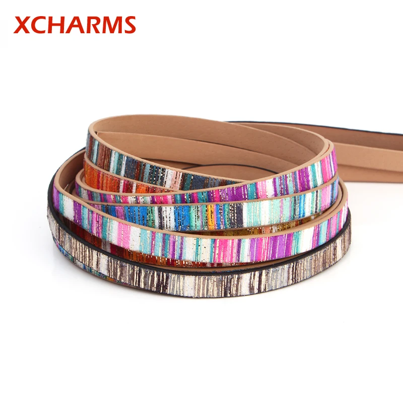 XCHARMS 10 мм/кожаный шнур веревка/Радуга 2/аксессуары части/Ювелирные изделия/ручная