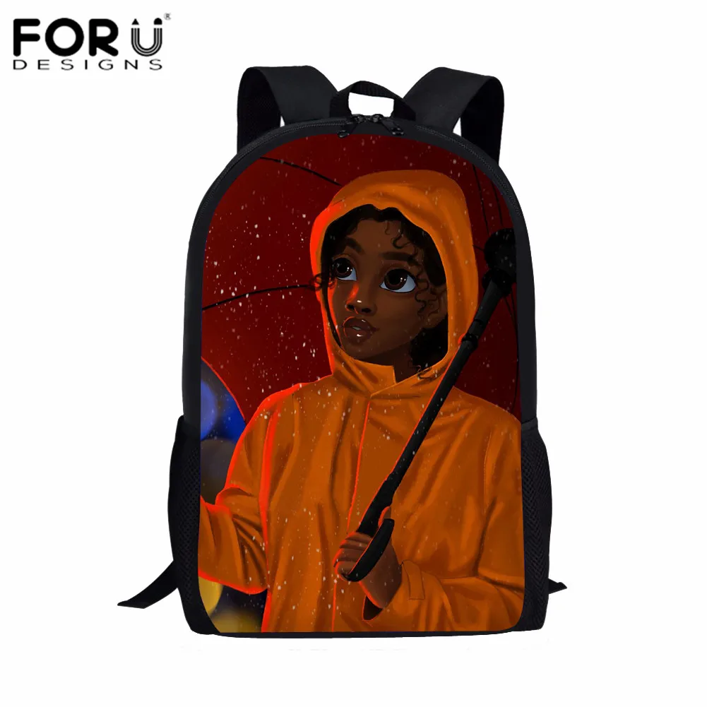 FORUDESIGNS/рюкзак для девочек в Африканском и американском стиле; школьные сумки для детей ясельного возраста; Детские сумки с героями мультфильмов; рюкзак для девочек-подростков - Цвет: Z5201C