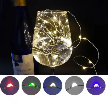 

20 Leds Fairy Led String Lights Copper Wire Button Battery Operated Wedding Festival Party Colorful Event