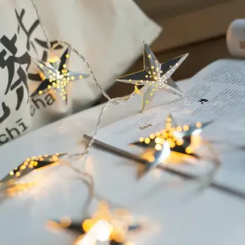 

1.5M 10LEDs Waterproof String Light Five Pointed Star Shape Lamp for Outdoor Wedding Christmas Party Bar Decor