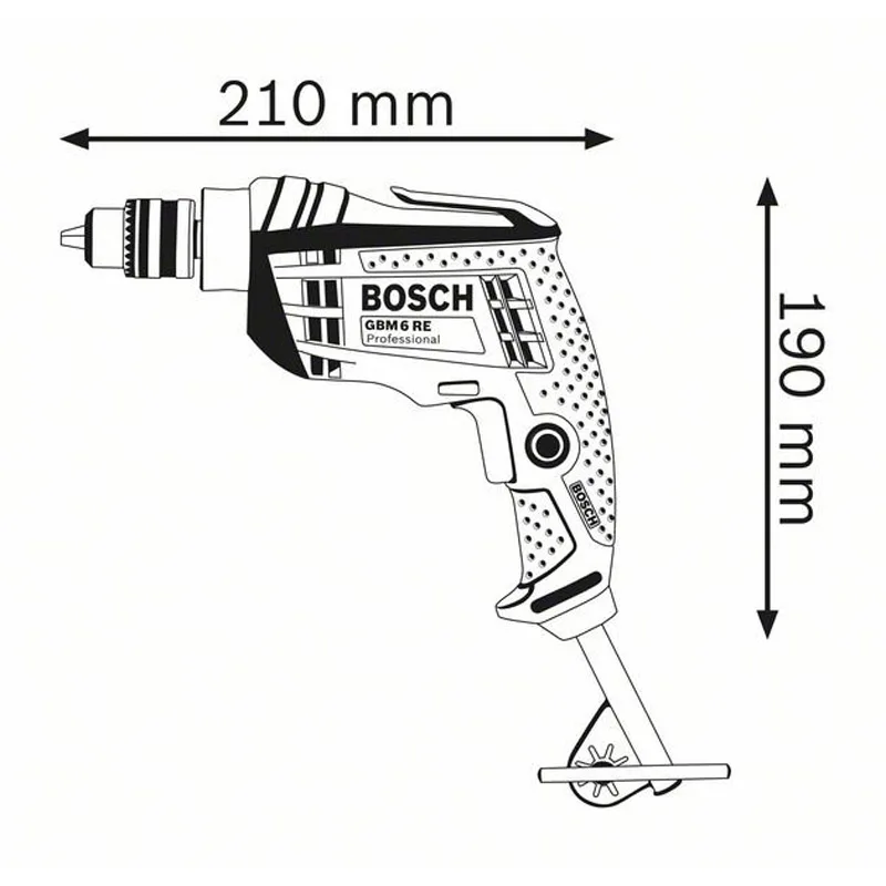 BOSCH GBM 6 RE 350 Вт Скорость двигателя 2600 об/мин мощная долговечная