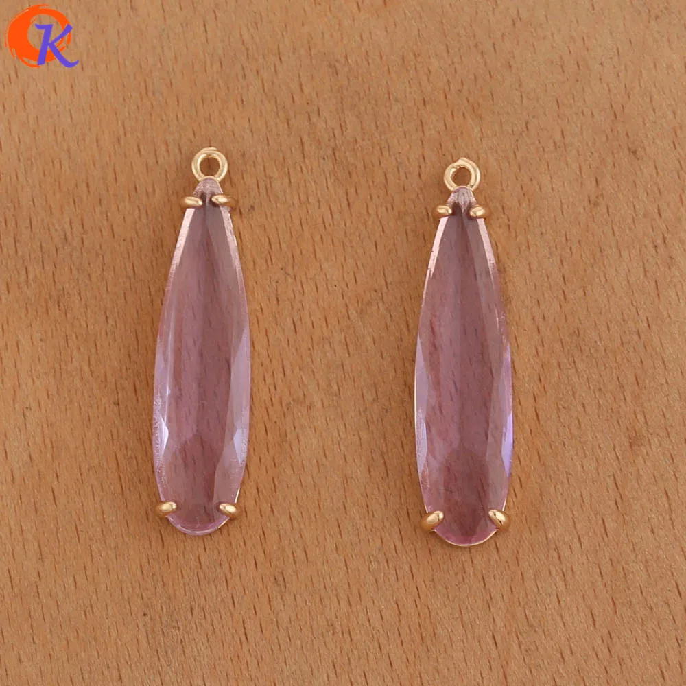 Cordial Design 30Pcs 8*33MM Charms Jewelry/Jewelry Accessories/DIY Earrings Making/Earring Findings/Hand Made/Crystal Pendant - cordial